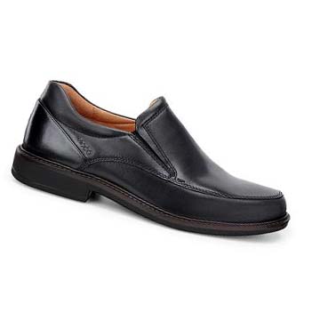 Férfi Ecco Holton Apron Toe Slip On Ruha Cipő Fekete | HU 518GSO